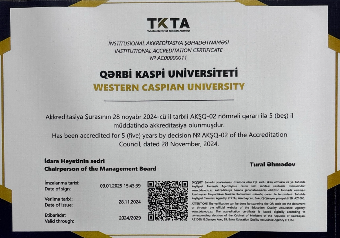 Akkreditasiya sertifikatı 2024