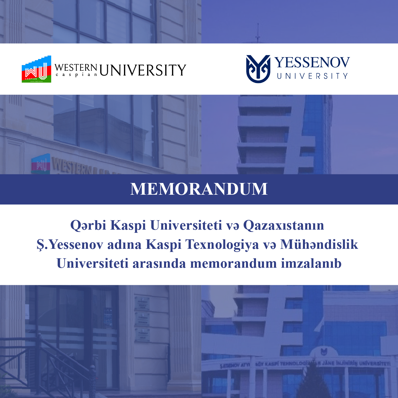 Qərbi Kaspi Universiteti Qazaxıstan universiteti ilə əməkdaşlığa başlayır