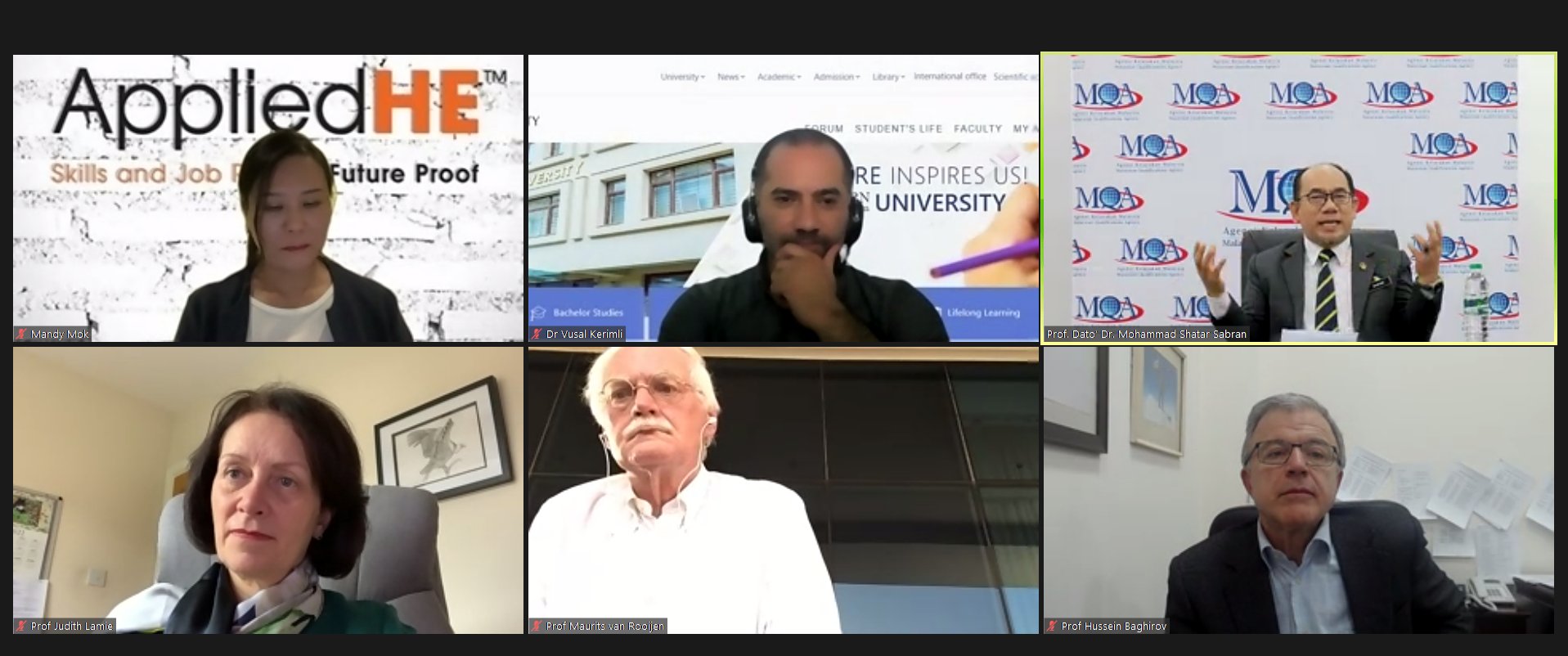 Webinar hosted by Singapore's AppliedHE organisation and Western Caspian University