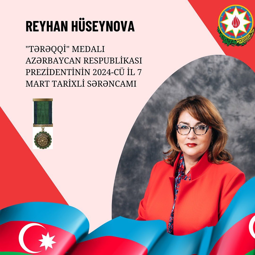 Associate Professor of Western Caspian University Awarded with Taraggi Medal