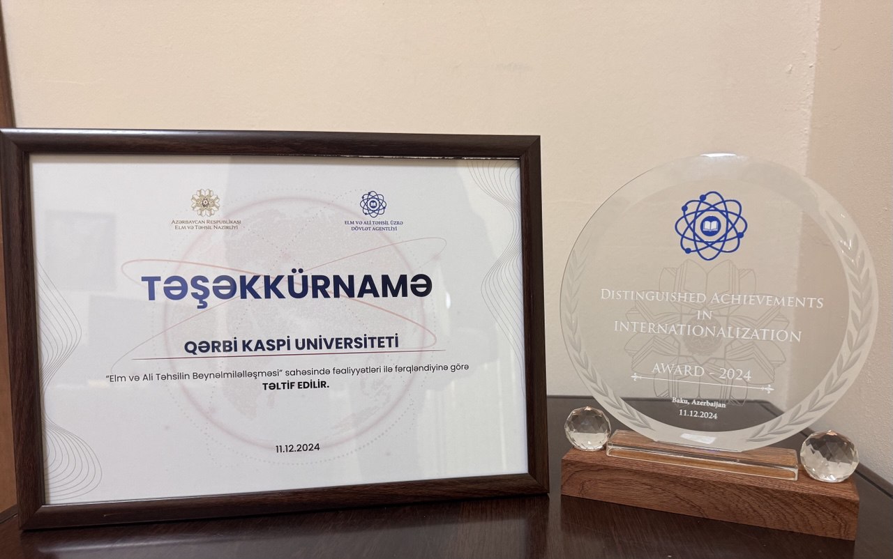Qərbi Kaspi Universiteti Elm və Təhsil Nazirliyi tərəfindən təltif olunub